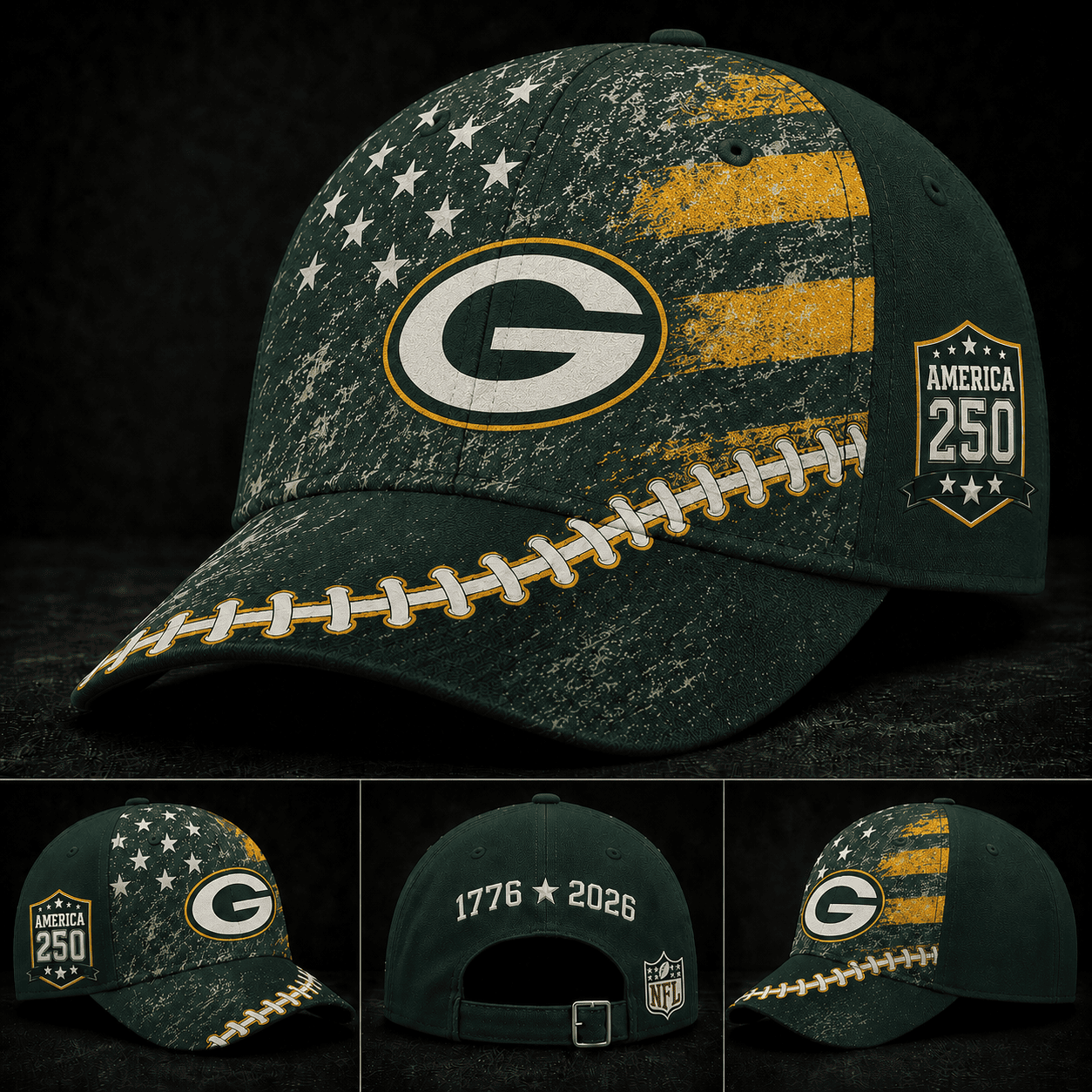 Green Bay Packers 250 Years Of Freedom Football Cap