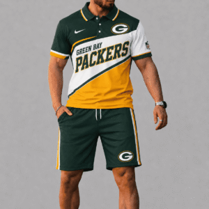 Green Bay Packers Polo Shirt And Short Set