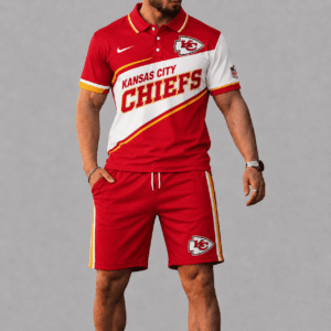 Kansas City Chiefs Polo Shirt And Short Set