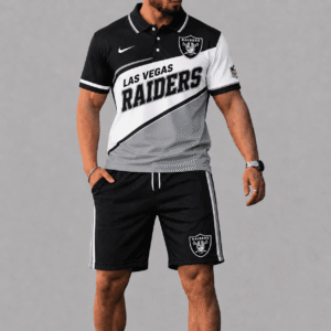 Las Vegas Raiders Polo Shirt And Short Set