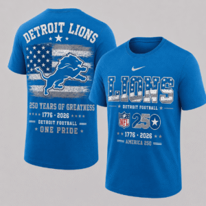 Detroit Lions 250 Years Of Freedom T-shirt
