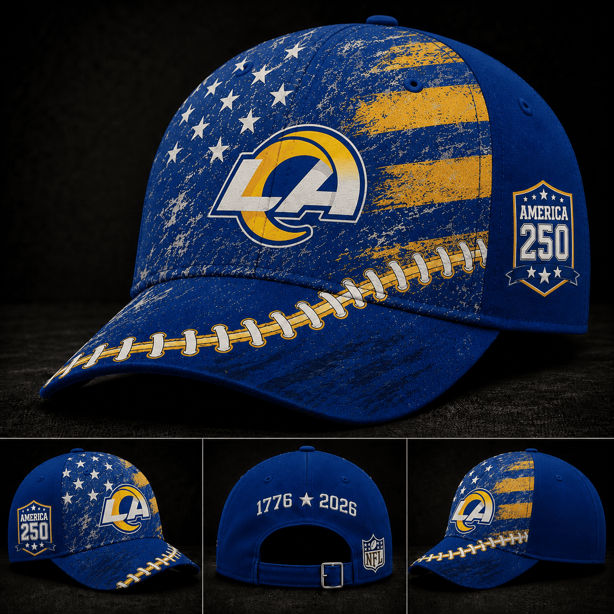 Los Angeles Rams 250 Years Of Freedom Football Cap