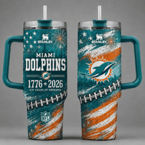 Miami Dolphins 250 Years Of Freedom 40oz Tumbler