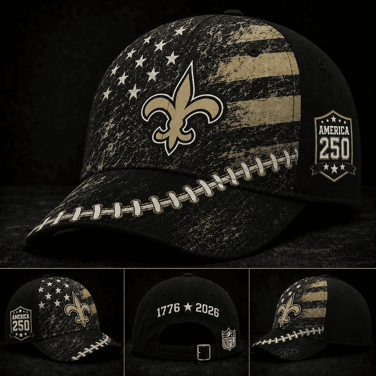 New Orleans Saints 250 Years Of Freedom Football Cap