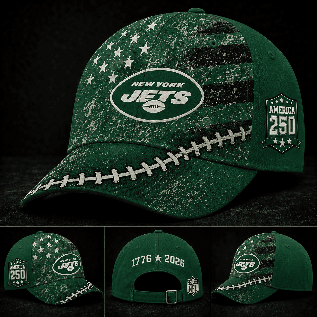 New York Jets 250 Years Of Freedom Football Cap