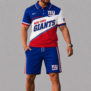 New York Giants Polo Shirt And Short Set