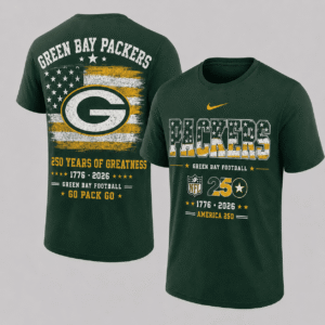 Green Bay Packers 250 Years Of Freedom T-shirt