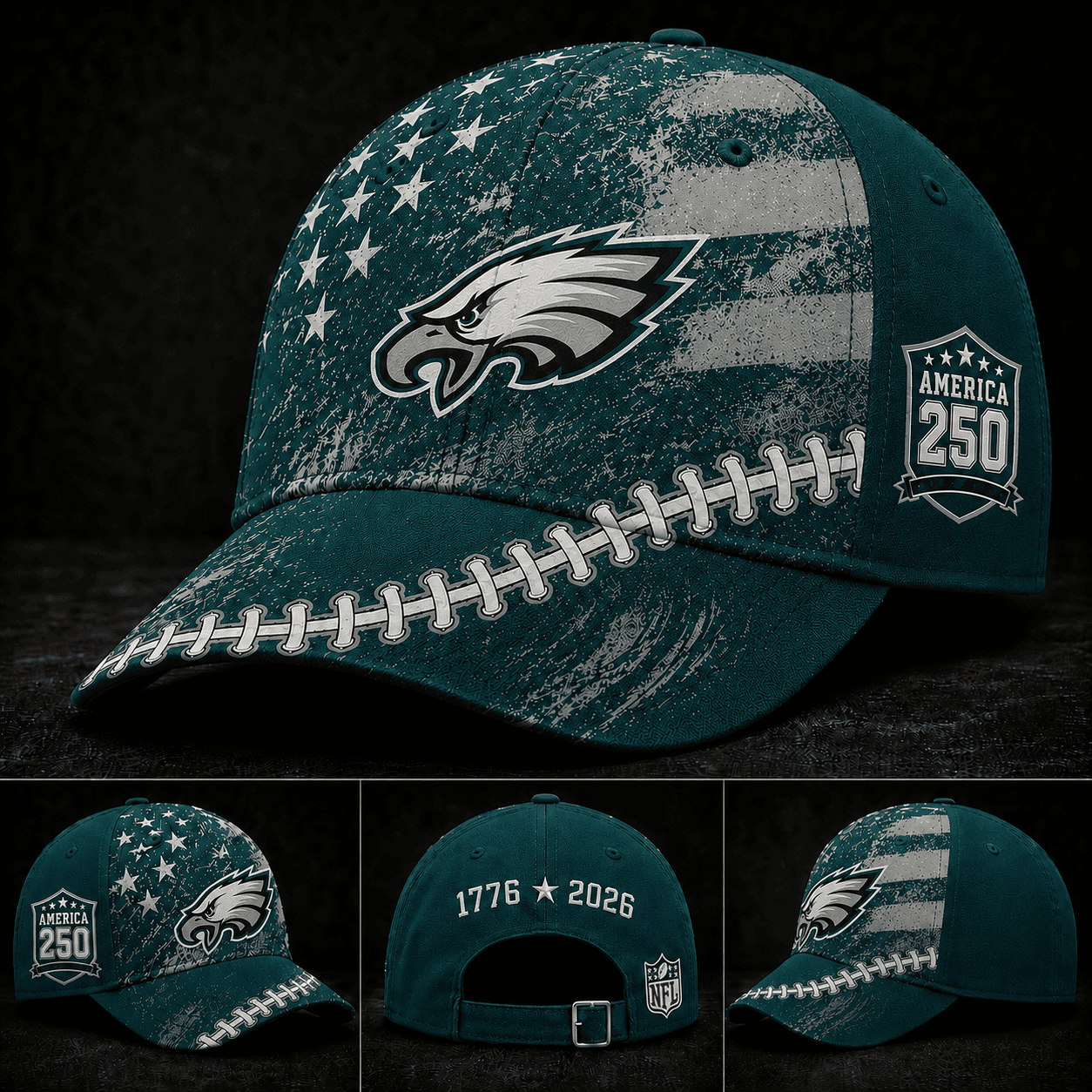 Philadelphia Eagles 250 Years Of Freedom Football Cap