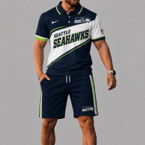 Seattle Seahawks Polo Shirt And Short Set