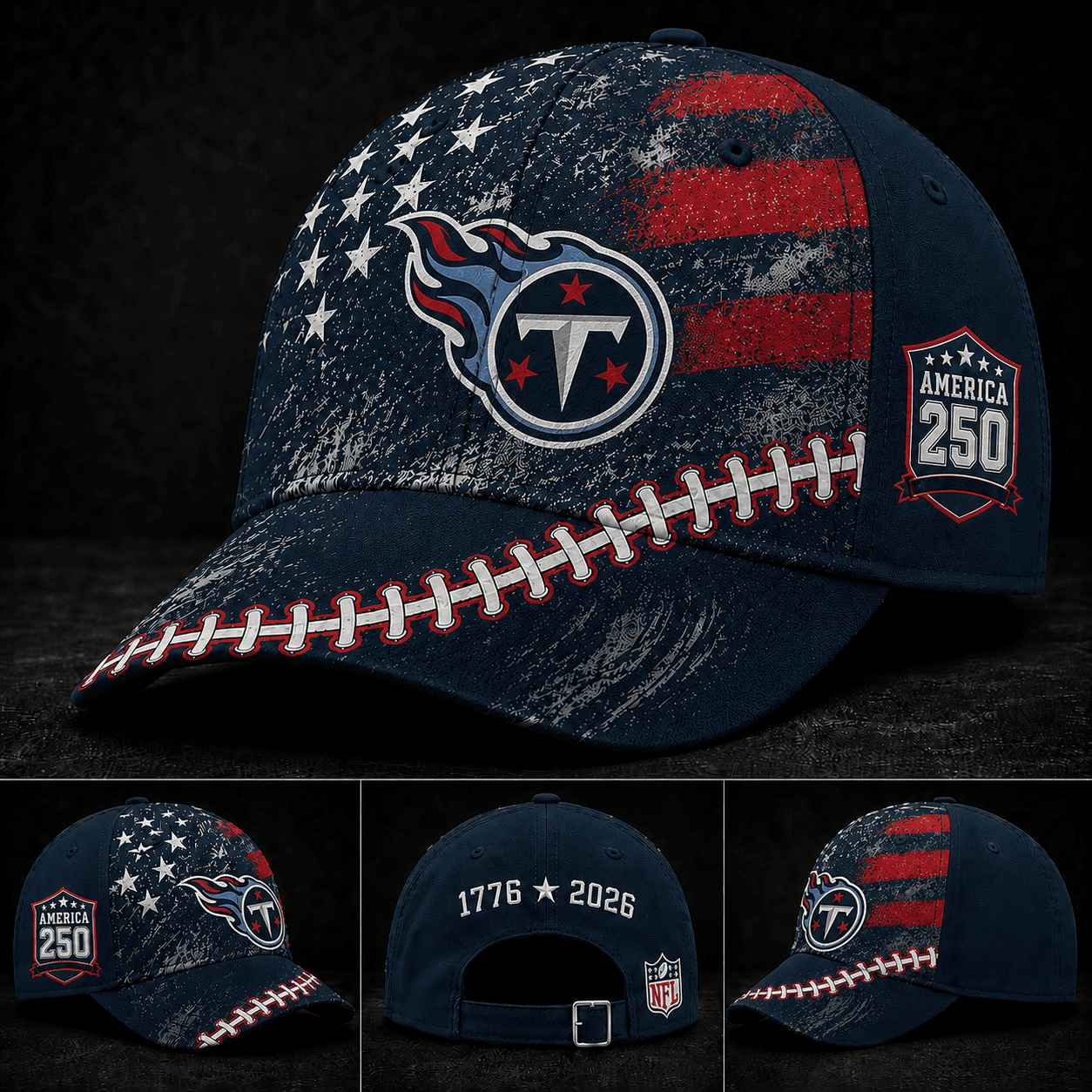 Tennessee Titans 250 Years Of Freedom Football Cap
