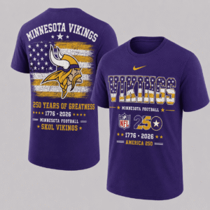 Minnesota Vikings 250 Years Of Freedom T-shirt