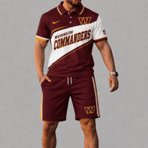 Washington Commanders Polo Shirt And Short Set